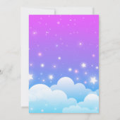 Rainbow Unicorn 1 jarig meisje Kaart (Achterkant)