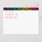 Rainbow Unicorn Aangepaste adreswijziging Briefkaa Aankondigingskaart (Achterkant)