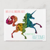 Rainbow Unicorn Aangepaste adreswijziging Briefkaa Aankondigingskaart (Voorkant)