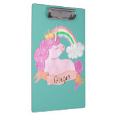 🌈 Rainbow Unicorn - Aangepaste naam Klembord (Rechts)