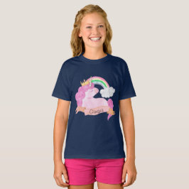 🌈 Rainbow Unicorn - Aangepaste naam T-shirt