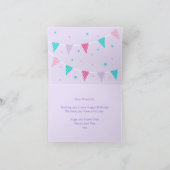 Rainbow Unicorn - Aangepaste Paarse verjaardag Kaart (Binnen)