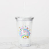 Rainbow Unicorn Acryl Drinkbeker (Voorkant)