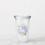 Rainbow Unicorn Acryl Drinkbeker (Achterkant)