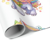 Rainbow Unicorn Anime Cartoon Cadeaupapier (Rol Hoek)