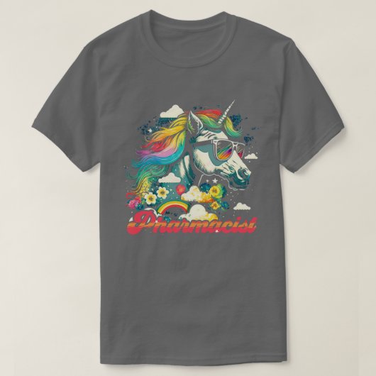 Rainbow Unicorn apotheker T-shirt (Design voorkant)