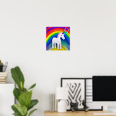 Rainbow Unicorn Art Poster (Thuiskantoor)