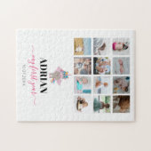 Rainbow Unicorn Baby Girl 1 jaar Foto Collage Legpuzzel (Horizontaal)