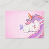Rainbow Unicorn Baby Girl Shower Book Request Informatiekaartje (Achterkant)
