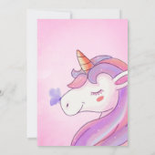 Rainbow Unicorn Baby Girl Shower Mam Advice Kaart (Achterkant)