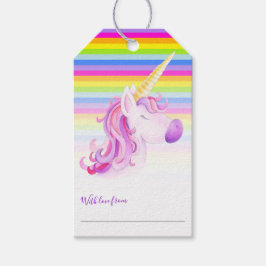Rainbow unicorn-baby shower, geschenken, labels cadeaulabel