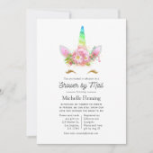 Rainbow Unicorn-Baby shower per post Kaart (Voorkant)