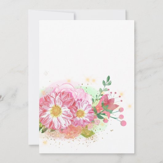 Rainbow Unicorn-Baby shower per post Kaart (Achterkant)