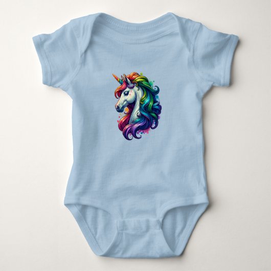 Rainbow Unicorn baby-suite Romper (Voorkant)