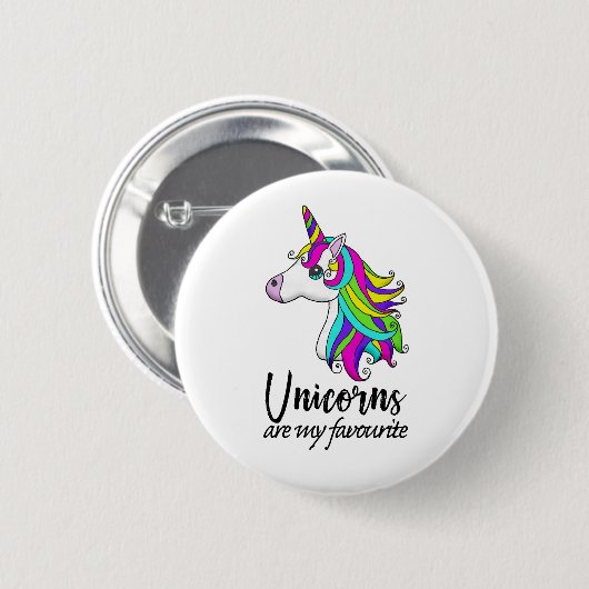 Rainbow Unicorn Badge Ronde Button 5,7 Cm (Voorkant /achterkant)
