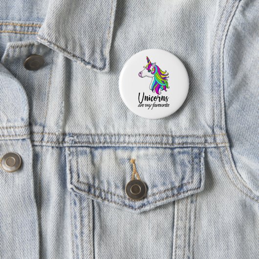 Rainbow Unicorn Badge Ronde Button 5,7 Cm (In situ)