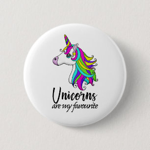 Rainbow Unicorn Badge Ronde Button 5,7 Cm