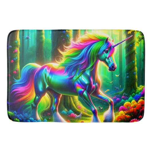 Rainbow Unicorn Badmat (Voorkant)