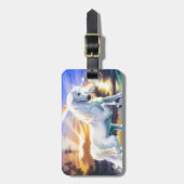 Rainbow Unicorn Bagagelabel (Voorkant verticaal)