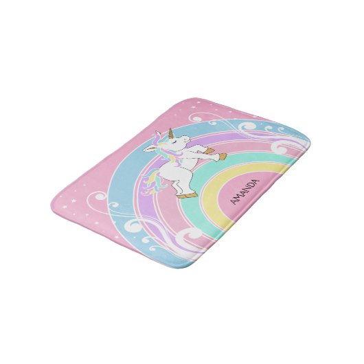 Rainbow Unicorn Bath Mat (Gekanteld)