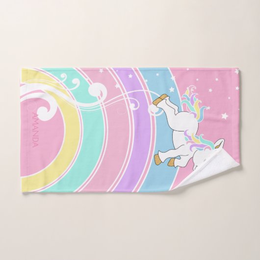 Rainbow Unicorn Bath Towel Set Bad Handdoek (Handdoek)