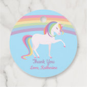 Rainbow Unicorn Bedankjes Labels (Achterkant)