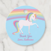Rainbow Unicorn Bedankjes Labels (Voorkant)