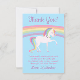 Rainbow Unicorn Bedankkaart