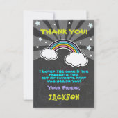 Rainbow Unicorn bedankt je briefkaart (Voorkant)