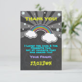 Rainbow Unicorn bedankt je briefkaart (Staand voorkant)