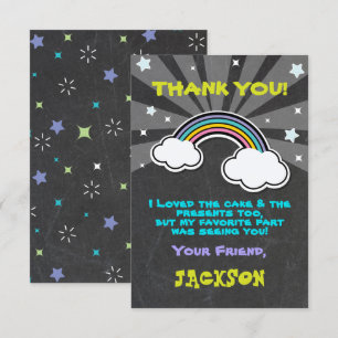 Rainbow Unicorn bedankt je briefkaart