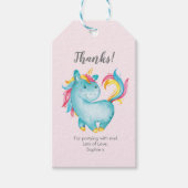 Rainbow Unicorn Bedankt labels | Favoriete labels Cadeaulabel (Voorkant)
