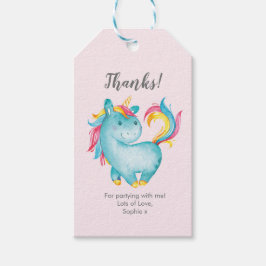 Rainbow Unicorn Bedankt labels | Favoriete labels Cadeaulabel
