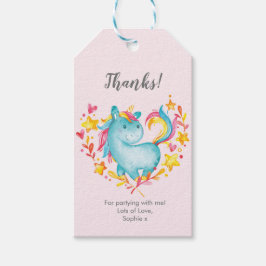 Rainbow Unicorn Bedankt labels | Favoriete labels Cadeaulabel