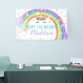 Rainbow Unicorn Birthday Banner Unicorn Face (Beurs)