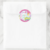 Rainbow Unicorn Birthday Bedankt Stickers Labels (Tas)