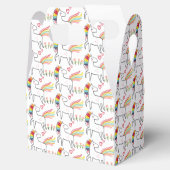 Rainbow Unicorn Birthday Custom Name Bedankdoosjes (Geopend)