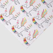 Rainbow Unicorn Birthday Custom Name Tissuepapier (Detail)