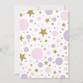 Rainbow Unicorn Birthday Invitation Party nodigt u Kaart (Achterkant)