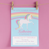 Rainbow Unicorn Birthday Kaart