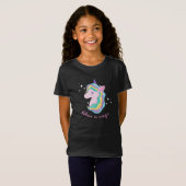 Rainbow Unicorn Birthday Party Baby T-shirt (Voorkant volledig)