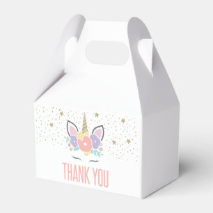 Rainbow Unicorn Birthday Party Favor Box Bedankdoosjes
