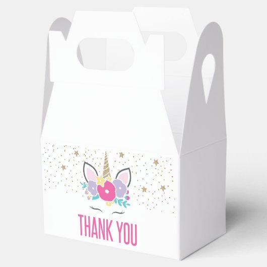Rainbow Unicorn Birthday Party Favor Box Bedankdoosjes (Geopend)