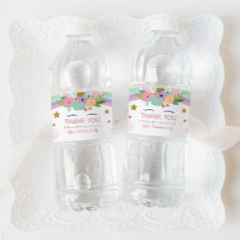 Rainbow Unicorn Birthday Party Favor Waterfles Etiket