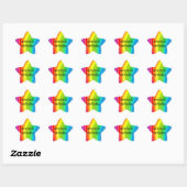 Rainbow Unicorn Birthday Party Star Sticker (Vel)