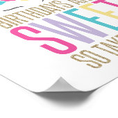 Rainbow Unicorn Birthday Party Treat Sign Poster (Hoek)