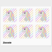 Rainbow Unicorn Birthday Sticker (Vel)