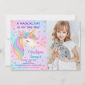 Rainbow Unicorn Birthday Uitnodiging (Voorkant)