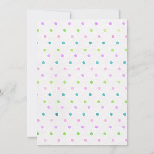 Rainbow Unicorn Birthday Uitnodiging (Achterkant)