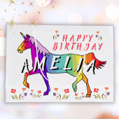 Rainbow Unicorn Bloemenmeisje Birthday Groot Cadeauzakje